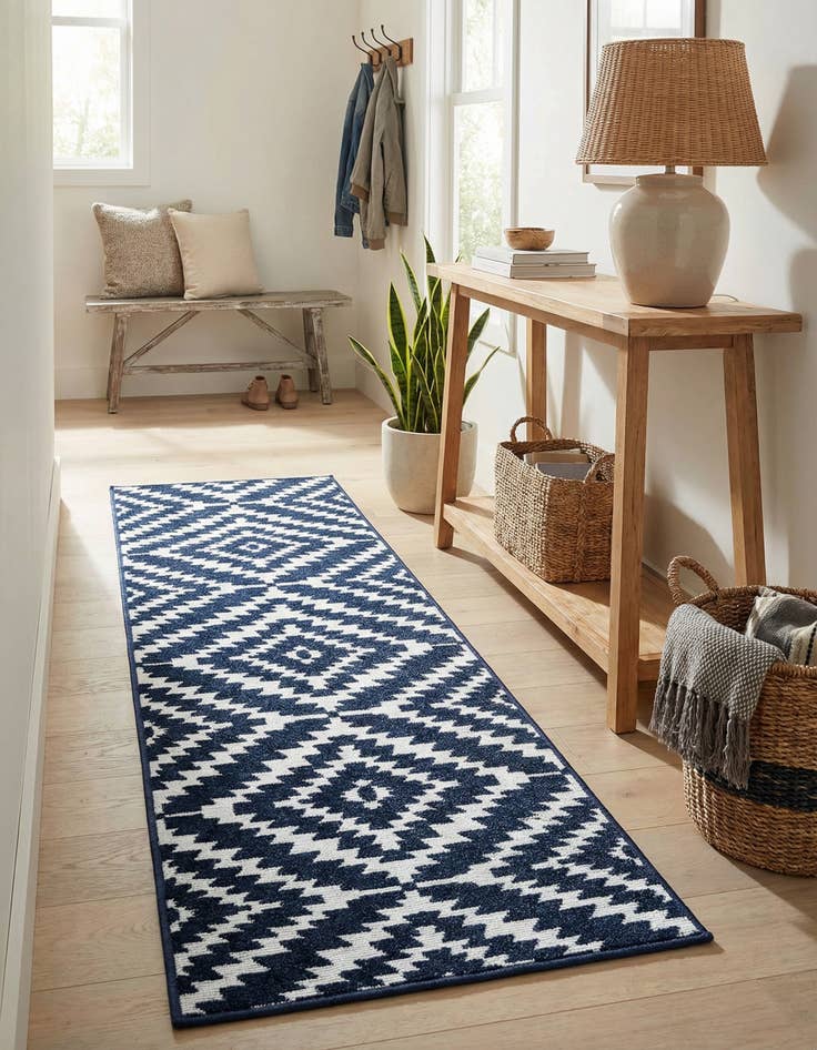 Detail image of 2' x 6' Easy-Clean Sabrina Soto Indoor / Outdoor Runner Rug