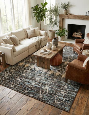 6' 8 x 9' 5 Hand Knotted Moroccan Wool Rug