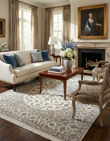 6' 10 x 10' 3 Hand Knotted Nain Rug