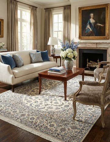 6' 10 x 10' 3 Hand Knotted Nain Rug