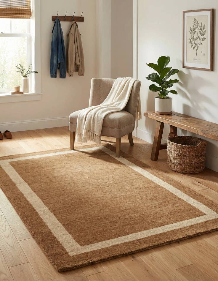 Detail image of  2' 2 x 3' 1 Jill Zarin Border Wool Rug