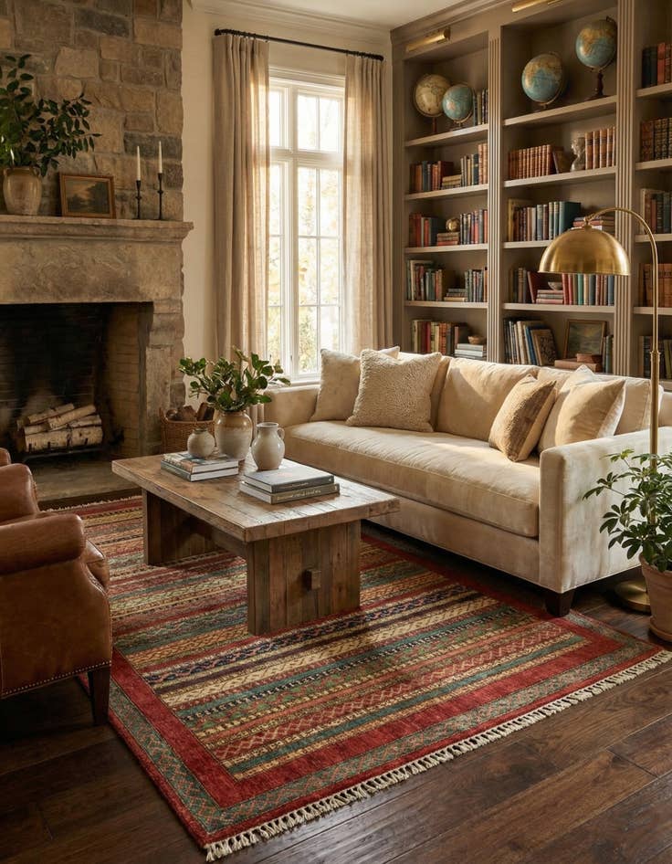 Detail image of  5' 1 x 6' 5  Hand Knotted Ariana Ziegler Rug