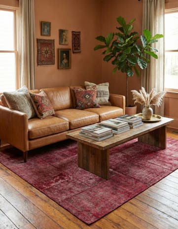 4' 9 x 6' 3 Hand Knotted Ultra Vintage Persian Wool Rug