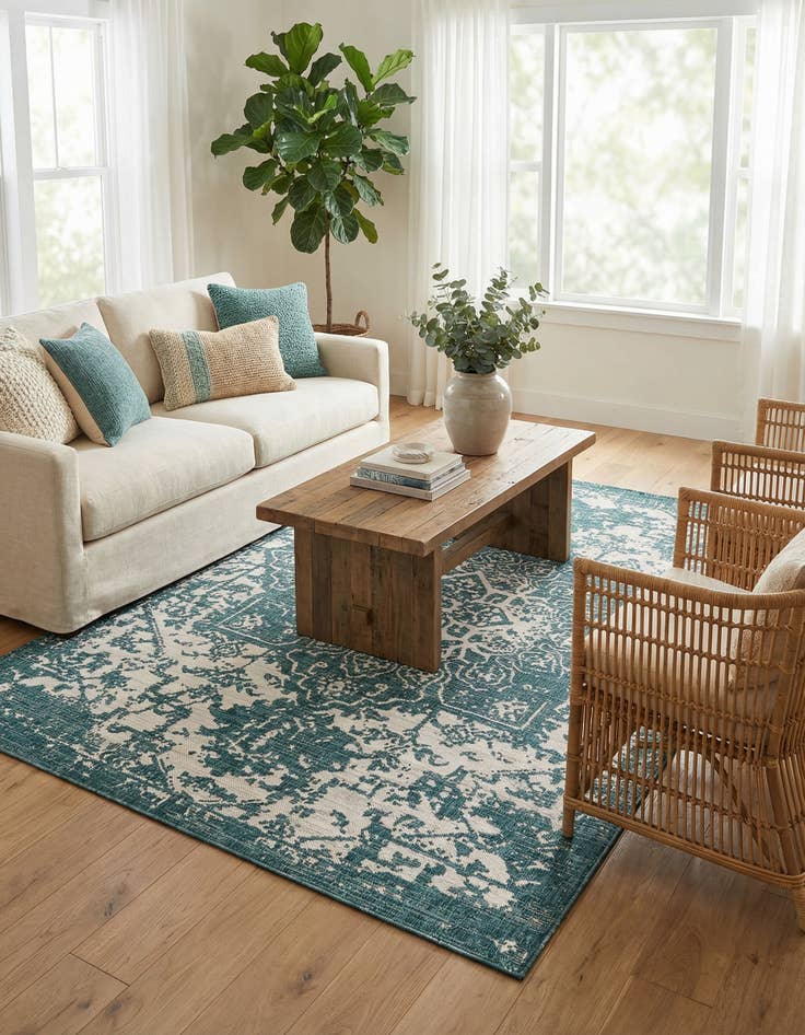 Detail image of 6' x 9' Easy-Clean Jill Zarin Dubai Indoor / Outdoor Rug