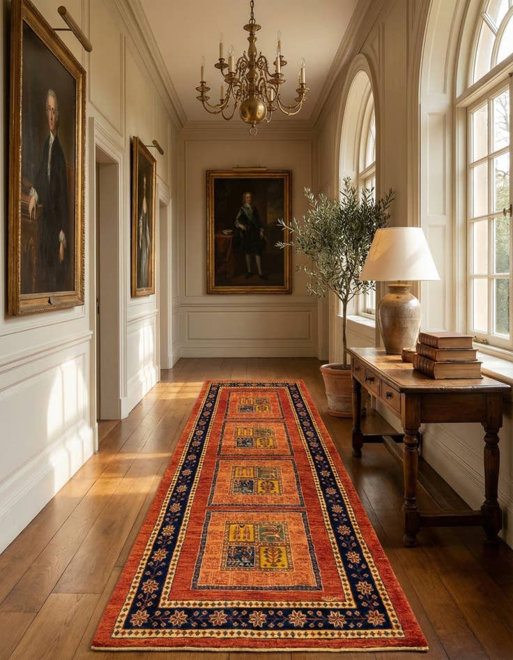 Detail image of 2' 11 x 9' 3 Luribaft Wool Runner Rug