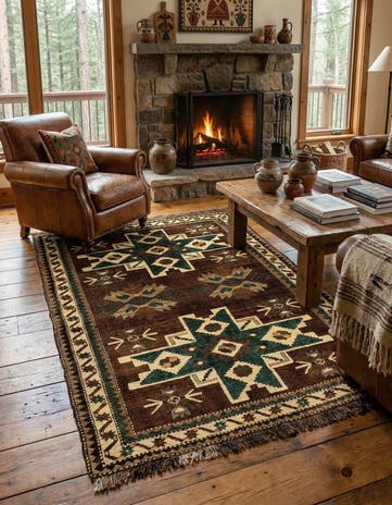 4' 4 x 6' Hand Knotted Kars Wool Rug
