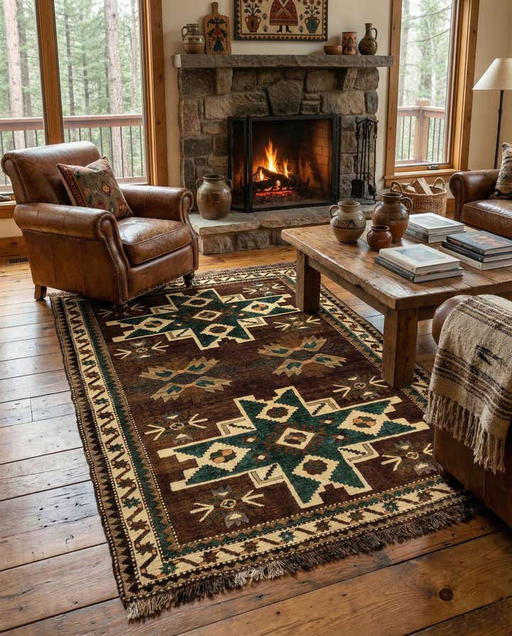 4' 4 x 6' Hand Knotted Kars Wool Rug