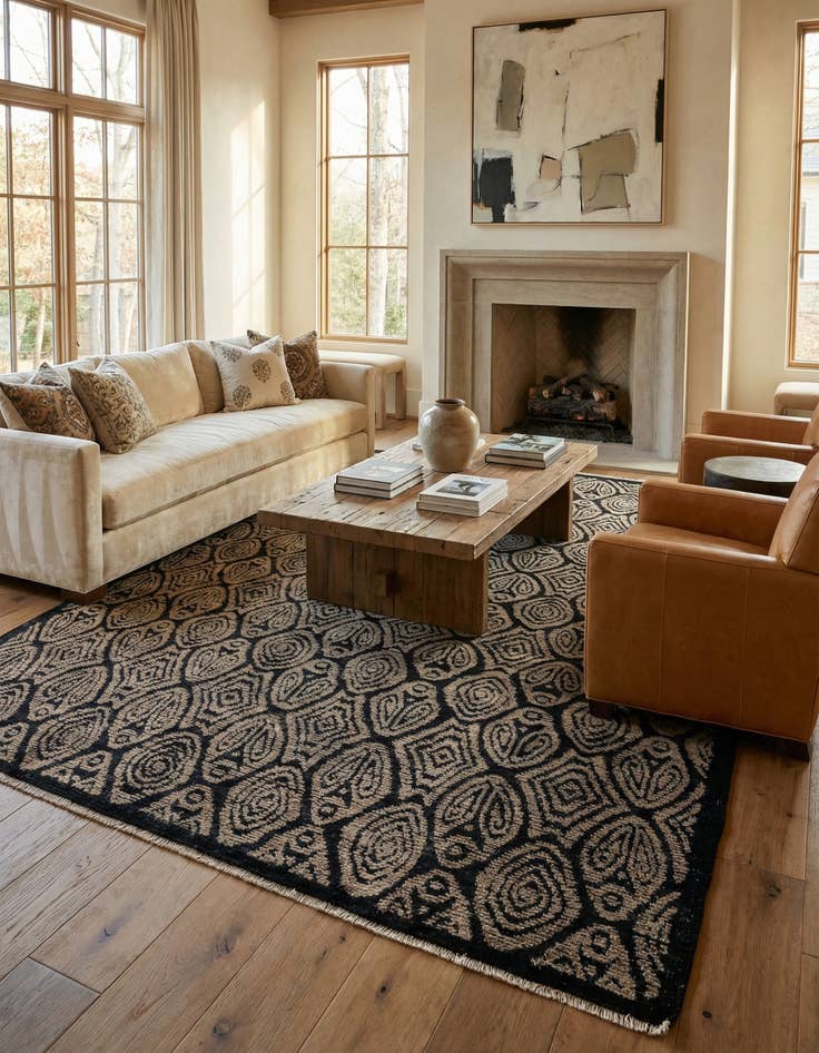 Detail image of 8' x 10' 3  Hand Knotted Darya Wool Rug