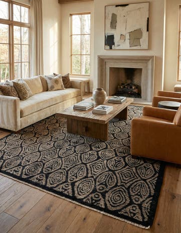 8' x 10' 3 Hand Knotted Darya Wool Rug