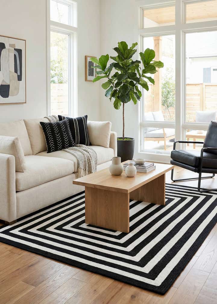 5' 3 x 8' Easy-Clean Eco Verse Washable Indoor / Outdoor Rug