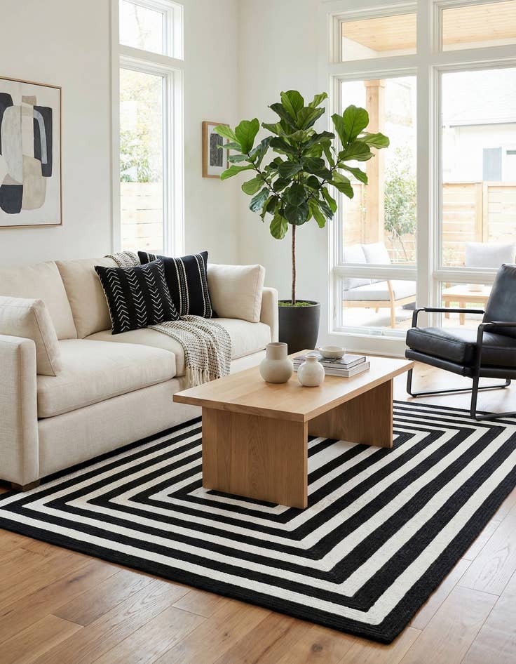 Detail image of  5' 3 x 8'  Hand Woven Eco Verse   Washable Indoor / Outdoor Rug