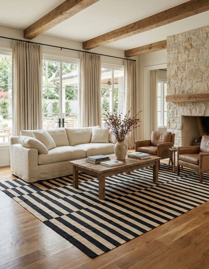 Detail image of 8' 7 x 11' 3  Hand Woven Kilim Modern Wool Rug