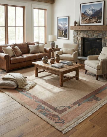 8' 5 x 11' 8 Hand Knotted Tibet Wool Rug