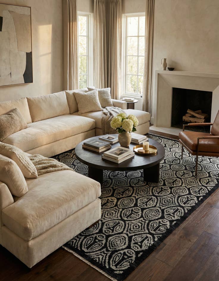 Detail image of 8' 6 x 10' 2  Hand Knotted Darya Wool Rug