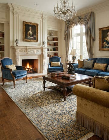 8' 4 x 12' 4 Kashan Wool Rug