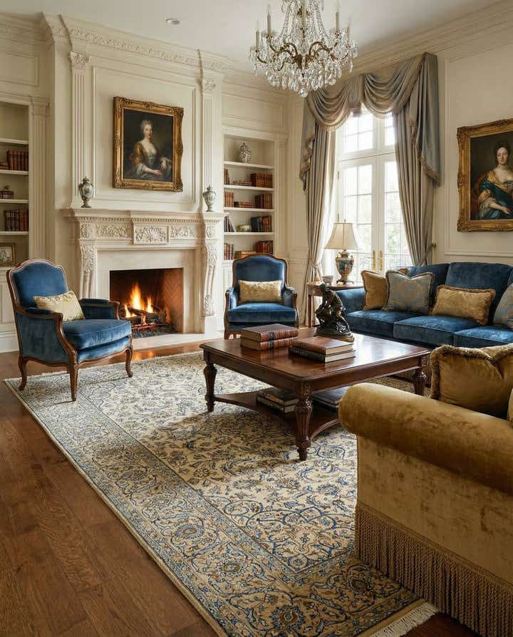 8' 4 x 12' 4 Kashan Wool Rug
