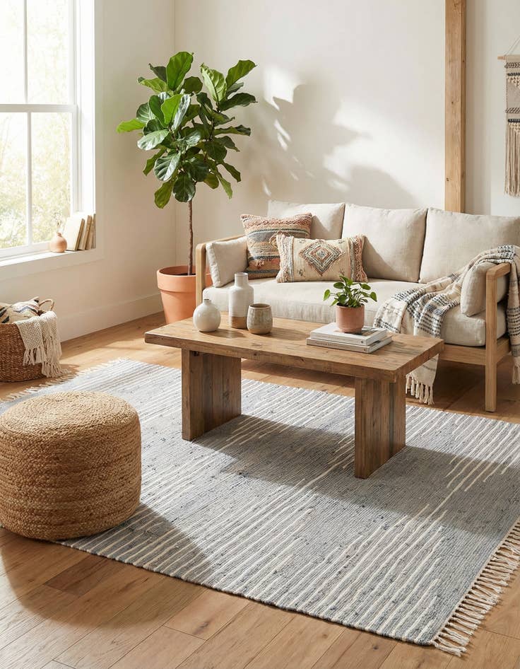 Detail image of 7' 1 x 10' Chindi Cotton Rug