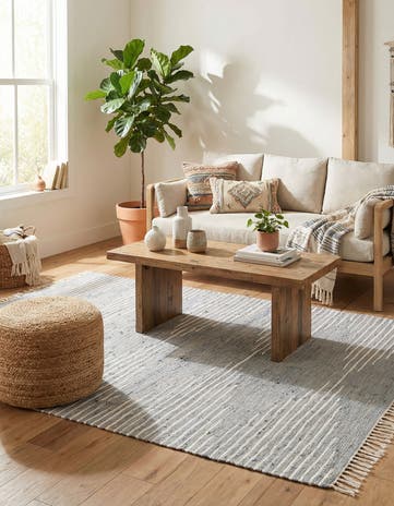 7' 1 x 10' Chindi Cotton Rug