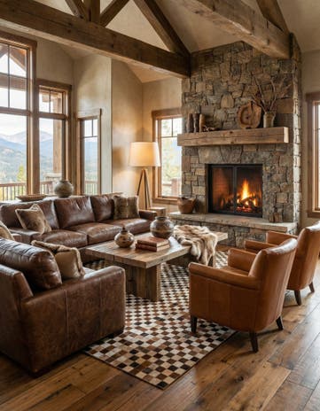 5' x 7' 11 Cowhide Stocks Rug