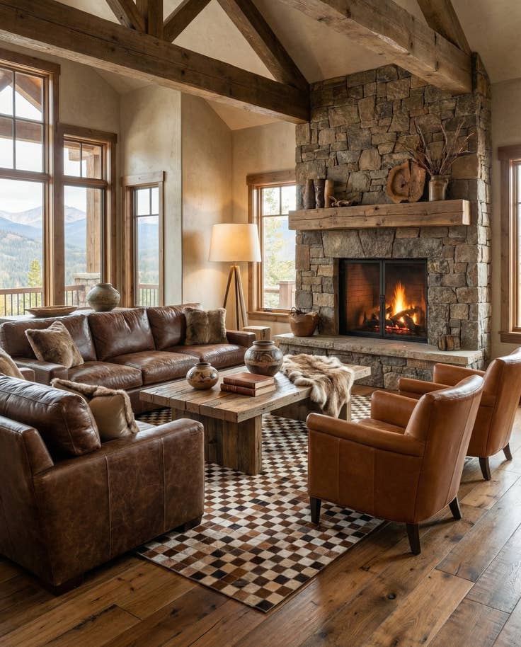 Detail image of 5' x 7' 11 Cowhide Stocks Rug
