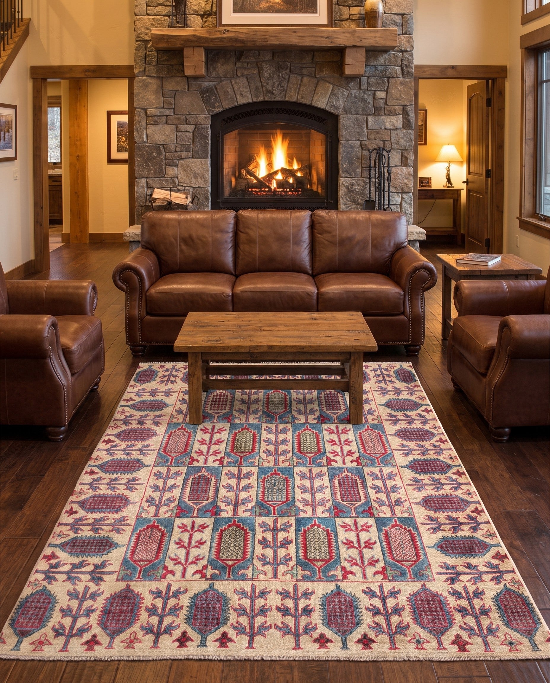4' 10 x 6' 7 Hand Knotted Kazak Rug