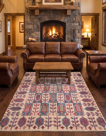 4' 10 x 6' 7 Hand Knotted Kazak Rug