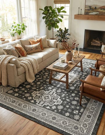 10' x 14' Easy-Clean Aztec Indoor / Outdoor Rug