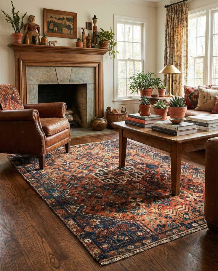 Detail image of 3' 9 x 5' 5 Hand Knotted Balouch Wool Rug