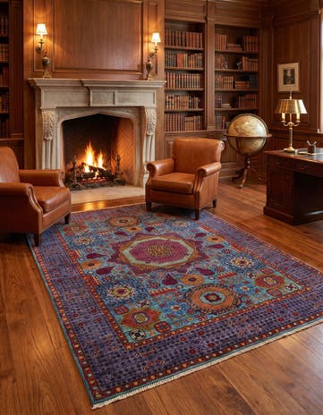 5' x 6' 7 Hand Knotted Mamluk Ziegler Rug