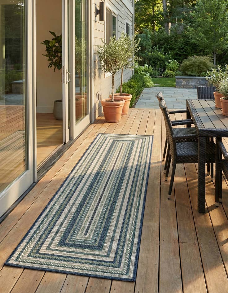 Detail image of  2' 7 x 10'  Washable Baja Indoor / Outdoor Runner Rug