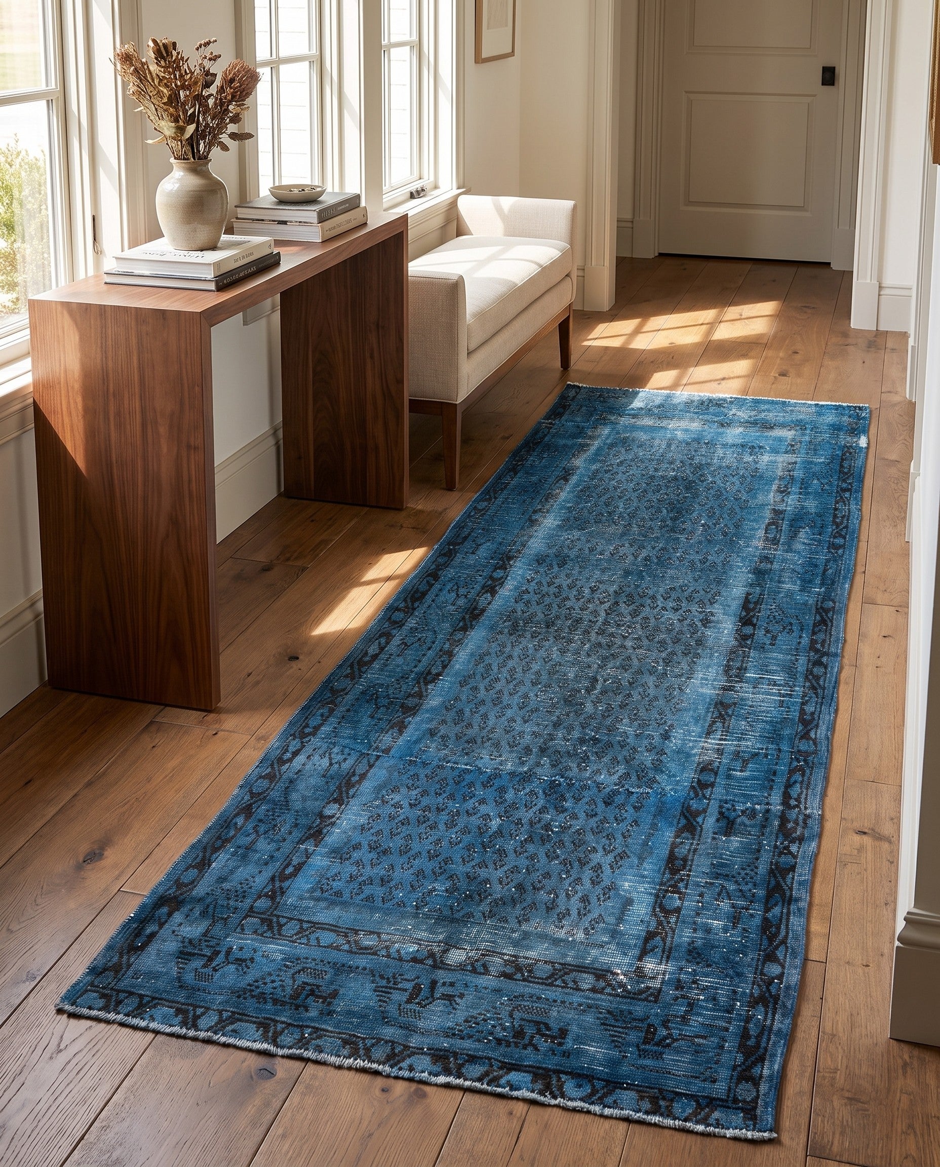 4' x 8' 1 Hand Knotted Ultra Vintage Persian Wool Runner Rug