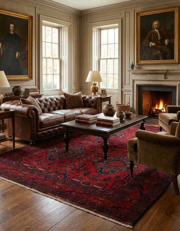 6' 7 x 9' 11 Hand Knotted Khal Mohammadi Wool Rug