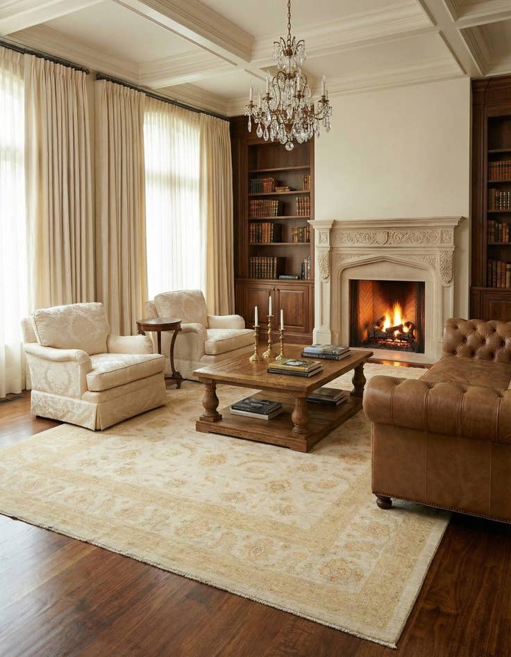 Detail image of 11' 6 x 17' 9 Kaizar Wool Rug