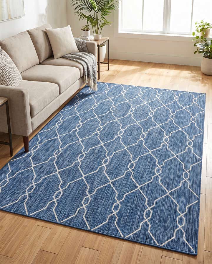 6' x 9' Easy-Clean Trellis Indoor / Outdoor Rug