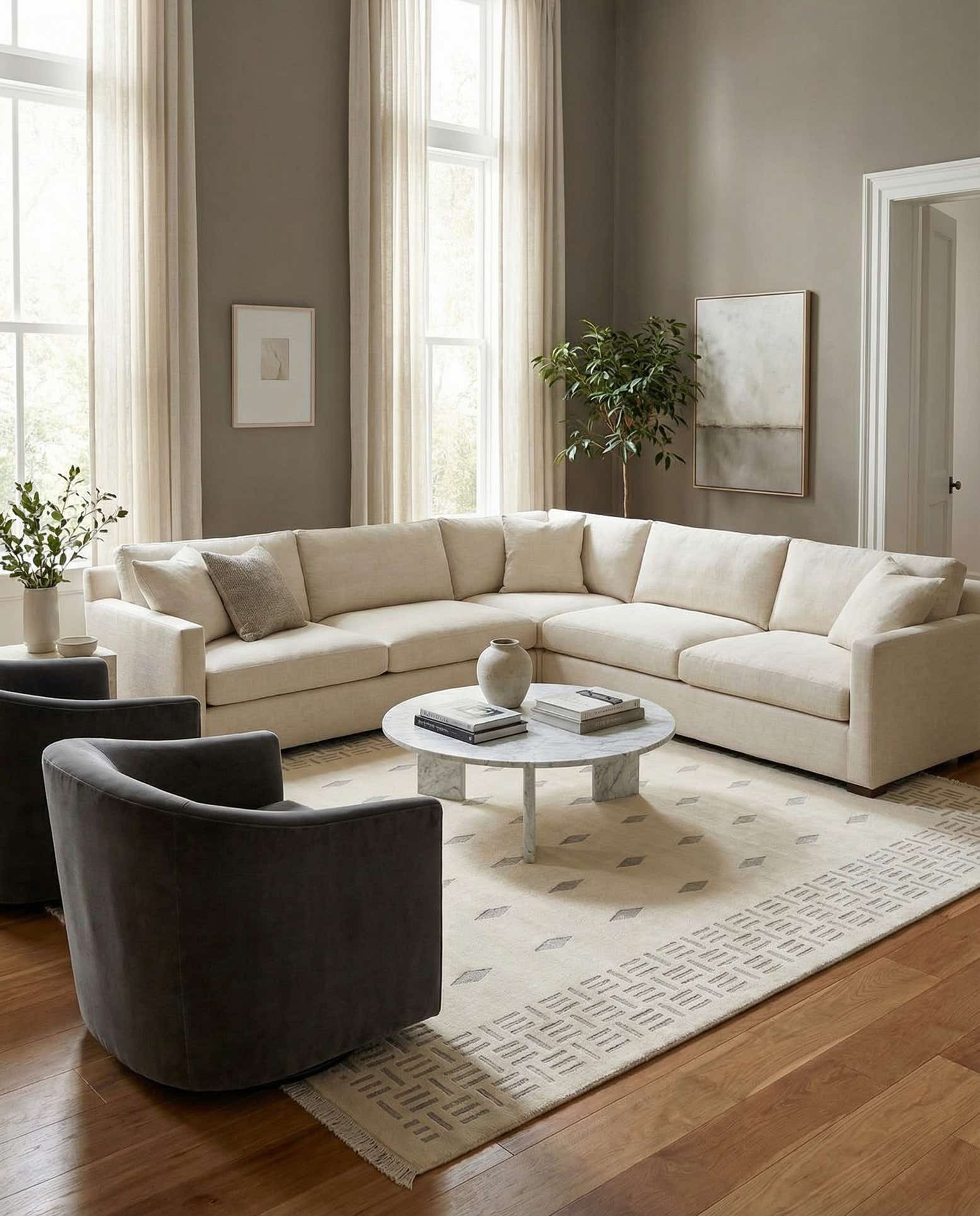 6' 7 x 9' 10 Hand Knotted Darya Wool Rug