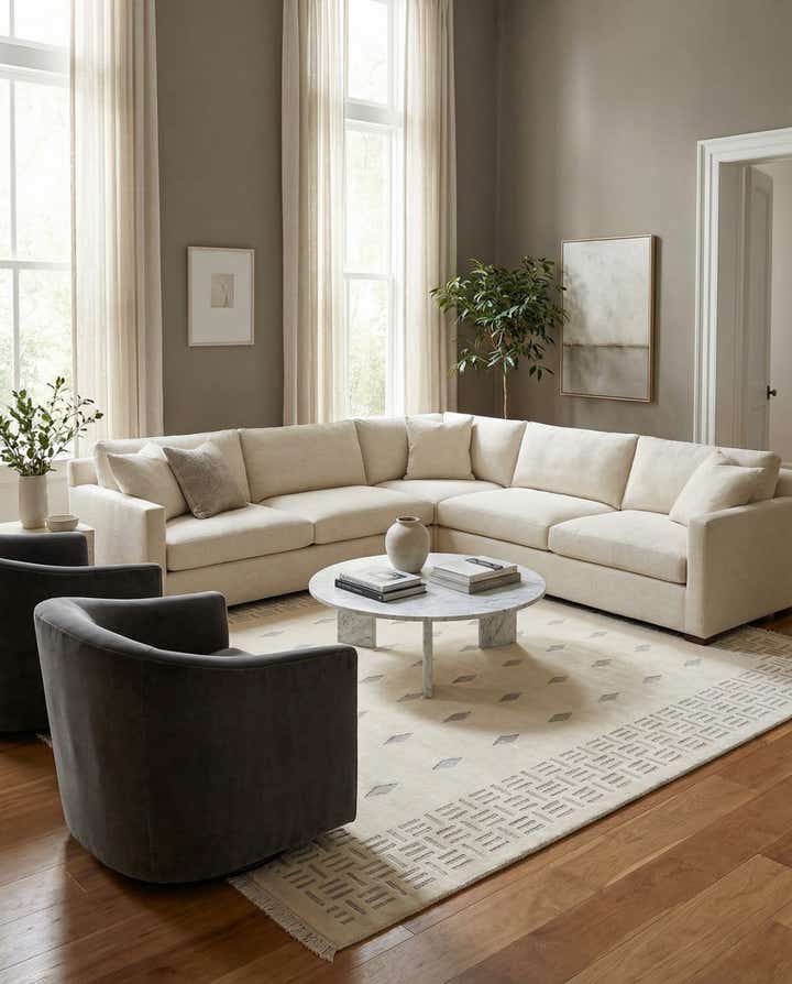 6' 7 x 9' 10 Hand Knotted Darya Wool Rug