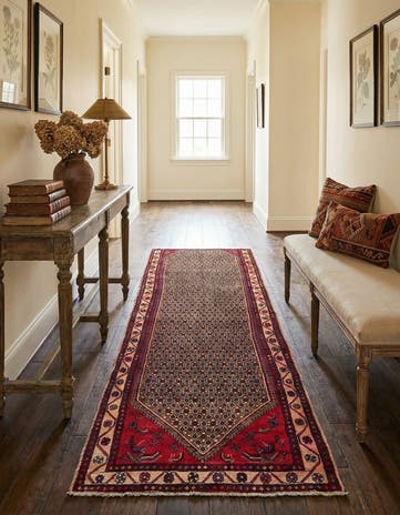 3' 8 x 10' 9 Hand Knotted Koliaei Persian Wool Runner Rug