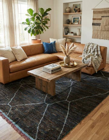7' 11 x 10' 7 Hand Knotted Moroccan Wool Rug