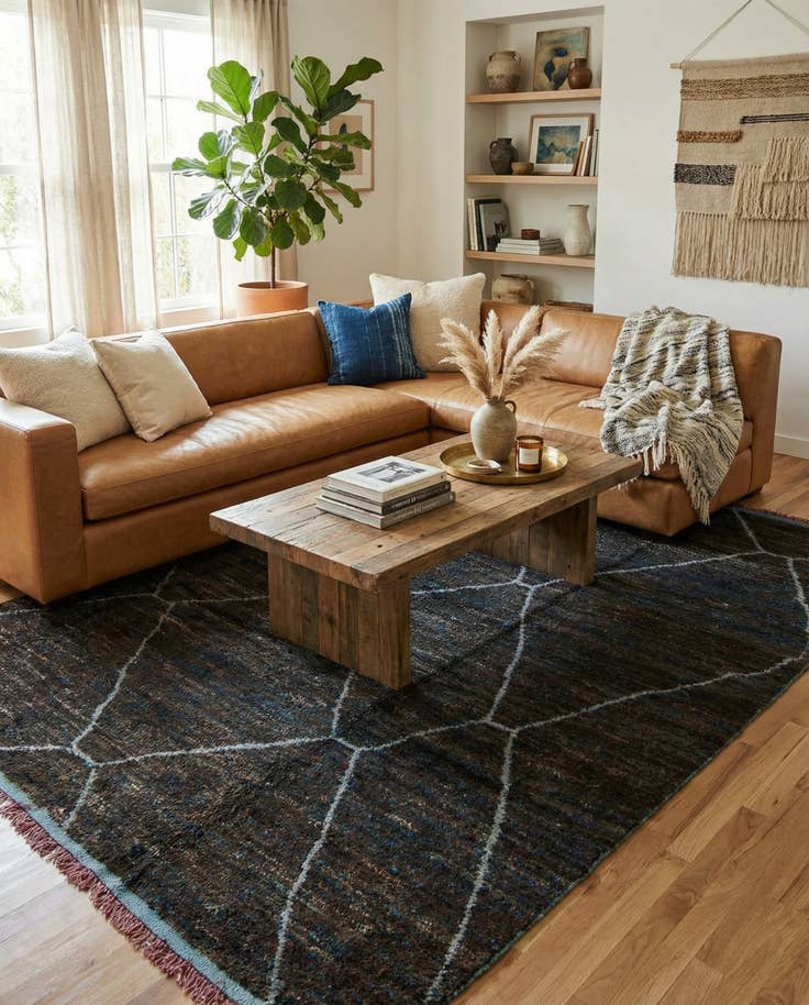 Detail image of 7' 11 x 10' 7 Hand Knotted Moroccan Wool Rug