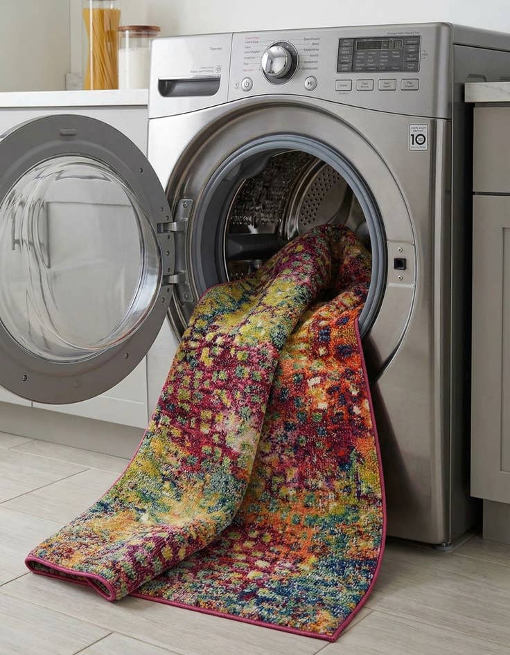 Detail image of 2' 7 x 12'  Washable Barcelona Runner Rug