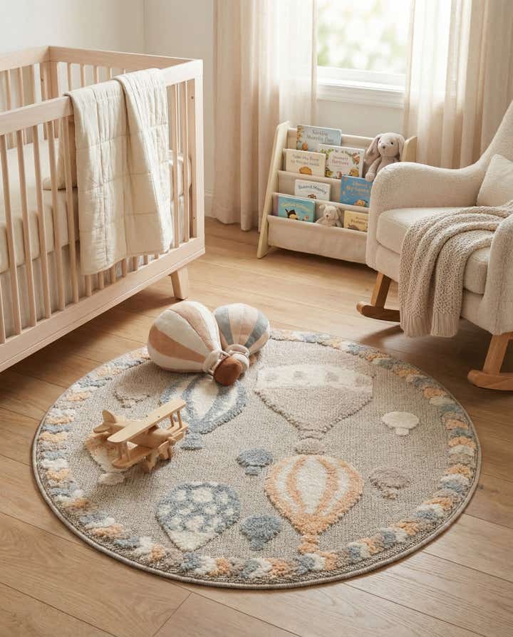 3' x 3' Whimsy Kids Round Rug