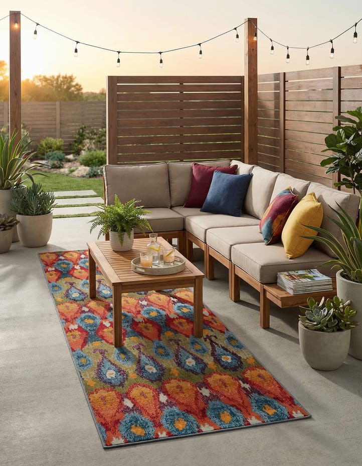 2' 7 x 10' Easy-Clean Modern Indoor / Outdoor...