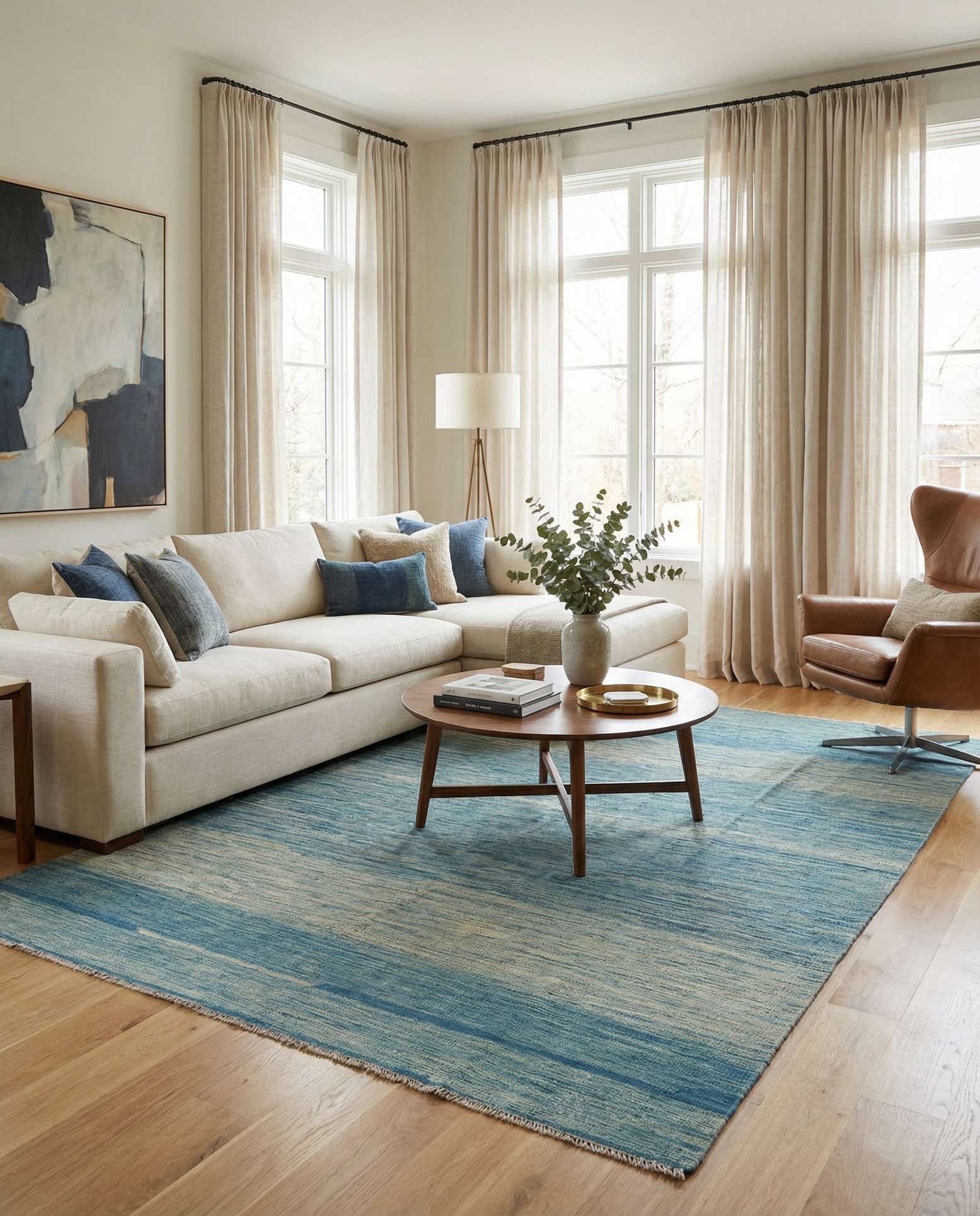 6' 7 x 9' 10 Hand Woven Kilim Modern Wool Rug