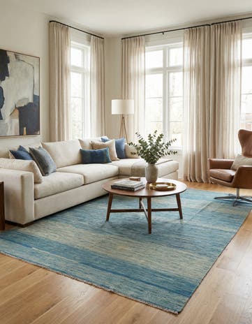 6' 7 x 9' 10 Hand Woven Kilim Modern Wool Rug