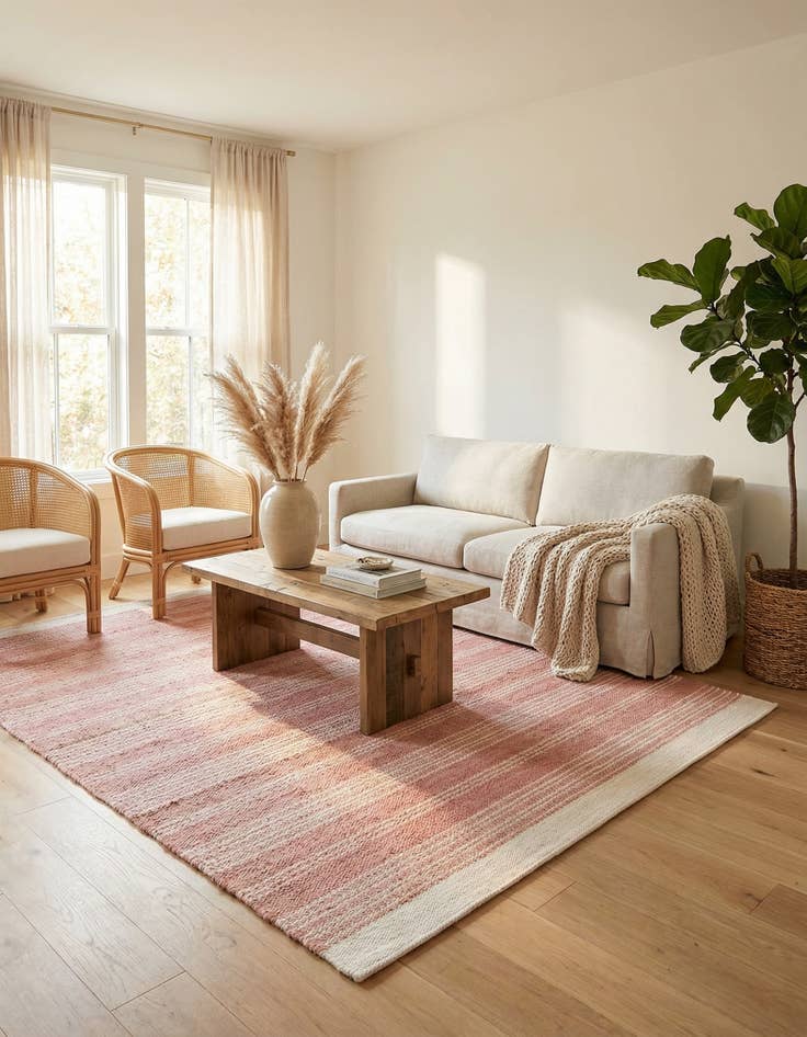 Detail image of  6' 1 x 9'  Hand Woven Lariat Rug