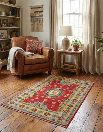 2' 9 x 4' 2 Hand Knotted Kazak Rug