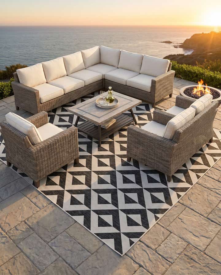 13' x 13' Easy-Clean Jill Zarin Indoor / Outdoor Square Rug