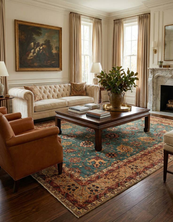 Detail image of 8' 2 x 9' 9 Ariana Fine Wool Rug