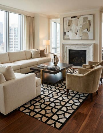 5' 3 x 7' 7 Cowhide Rug