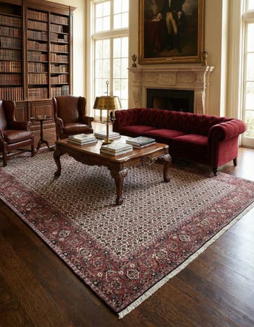 6' 7 x 9' 9 Bidjar With Silk Rug